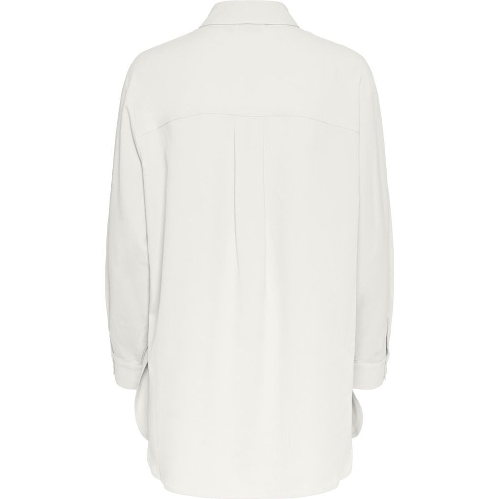 PIECES Marškiniai ilgomis rankovėmis moterims, Balta, Mei loose long shirt 2