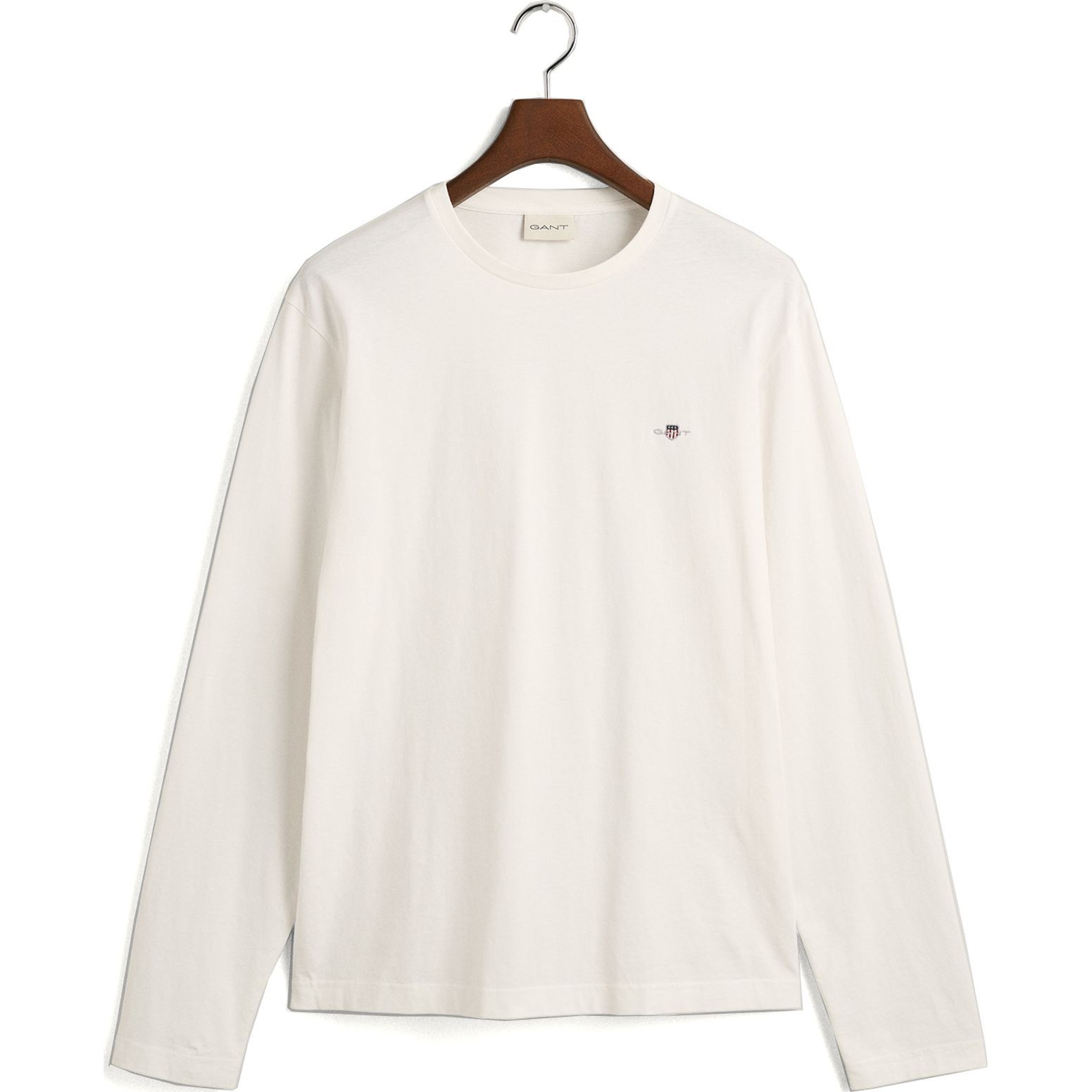 GANT Marškinėliai ilgom. rankovėmis vyrams, Smėlio, Reg shield ls t-shirt 1