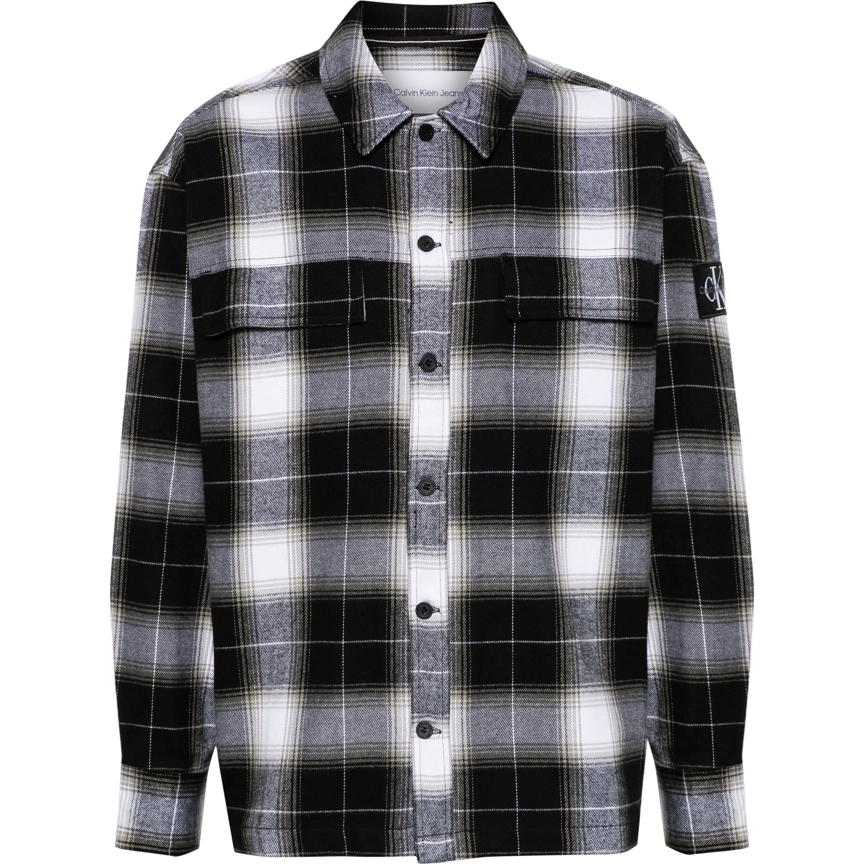 CALVIN KLEIN JEANS Marškiniai ilgomis rankovėmis vyrams, Juoda, L/s shirt 1