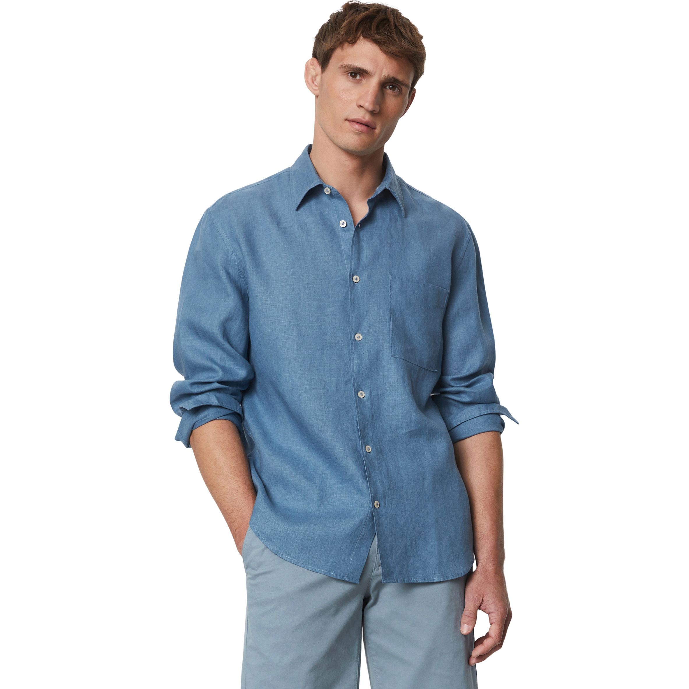 MARC O'POLO Marškiniai ilgomis rankovėmis vyrams, Mėlyna 2