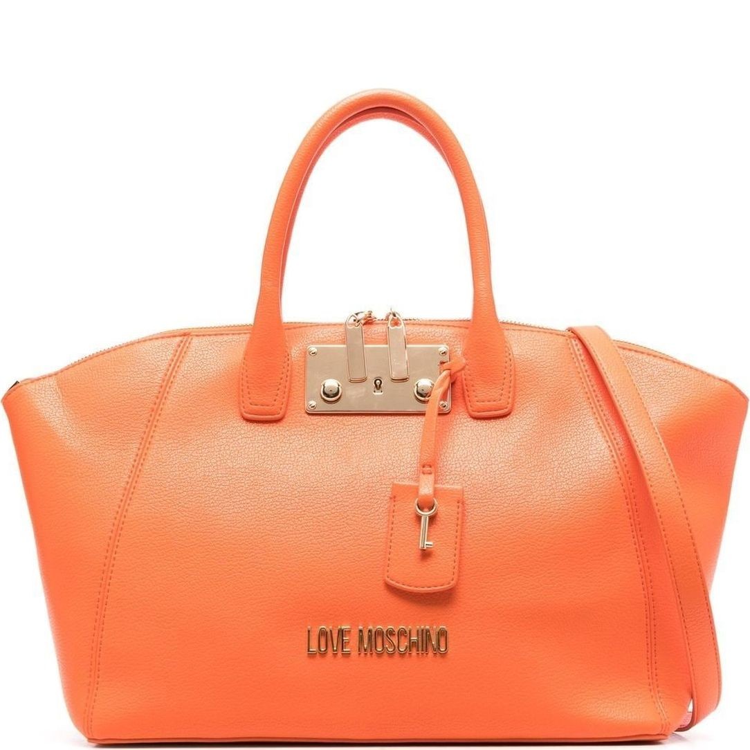 LOVE MOSCHINO Pirkinių krepšys moterims, Oranžinė, Top handle tote bag 1