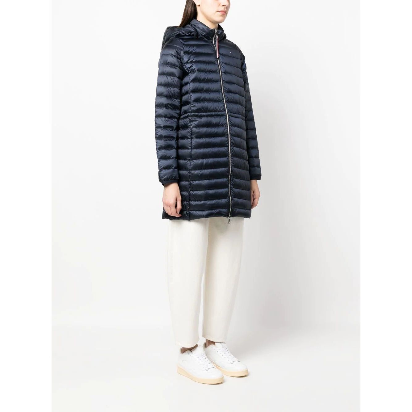 TOMMY HILFIGER Pūkinis paltas moterims, Mėlyna, Feminine low down coat 3