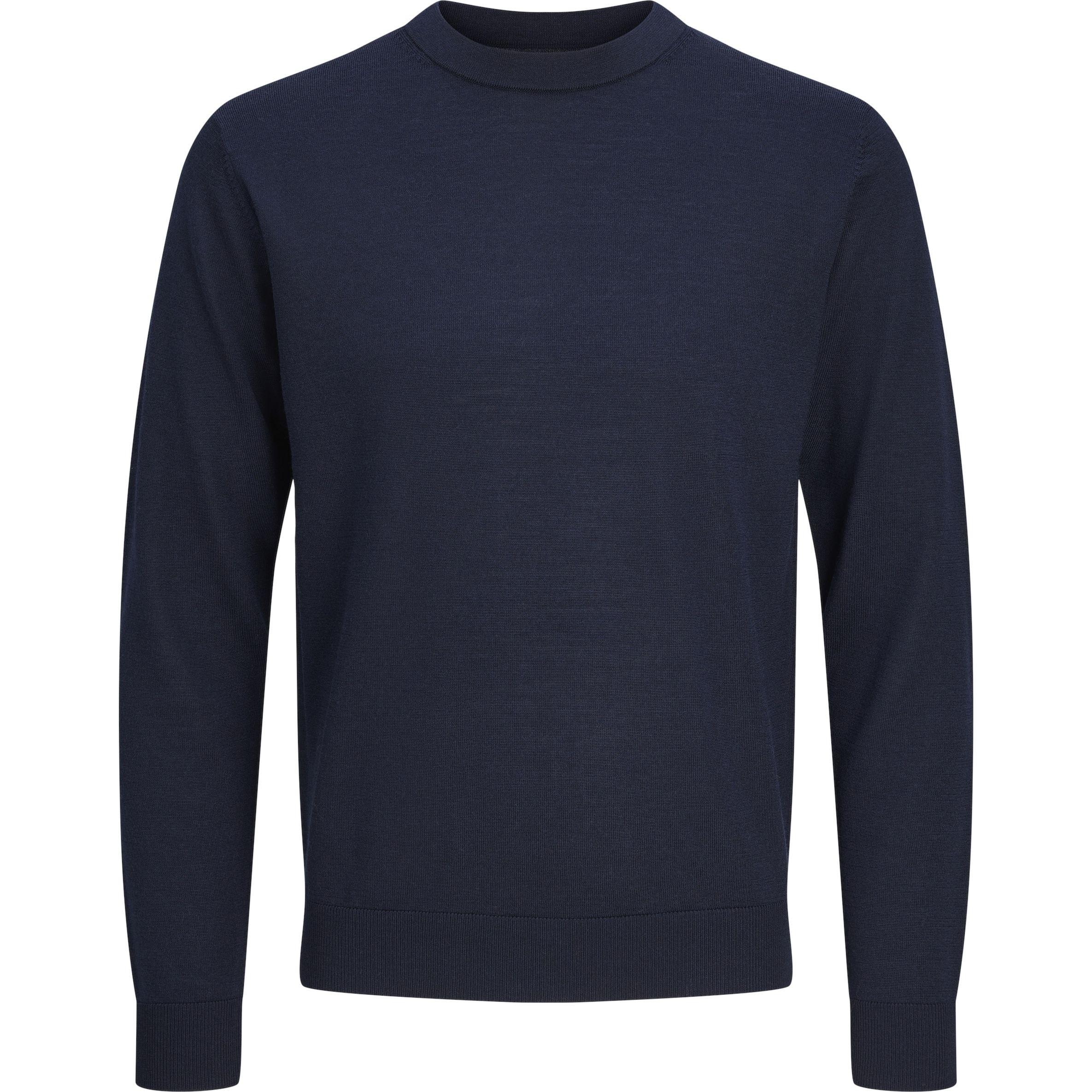 JACK & JONES Megztinis vyrams, Mėlyna, Merino knit crew neck 1