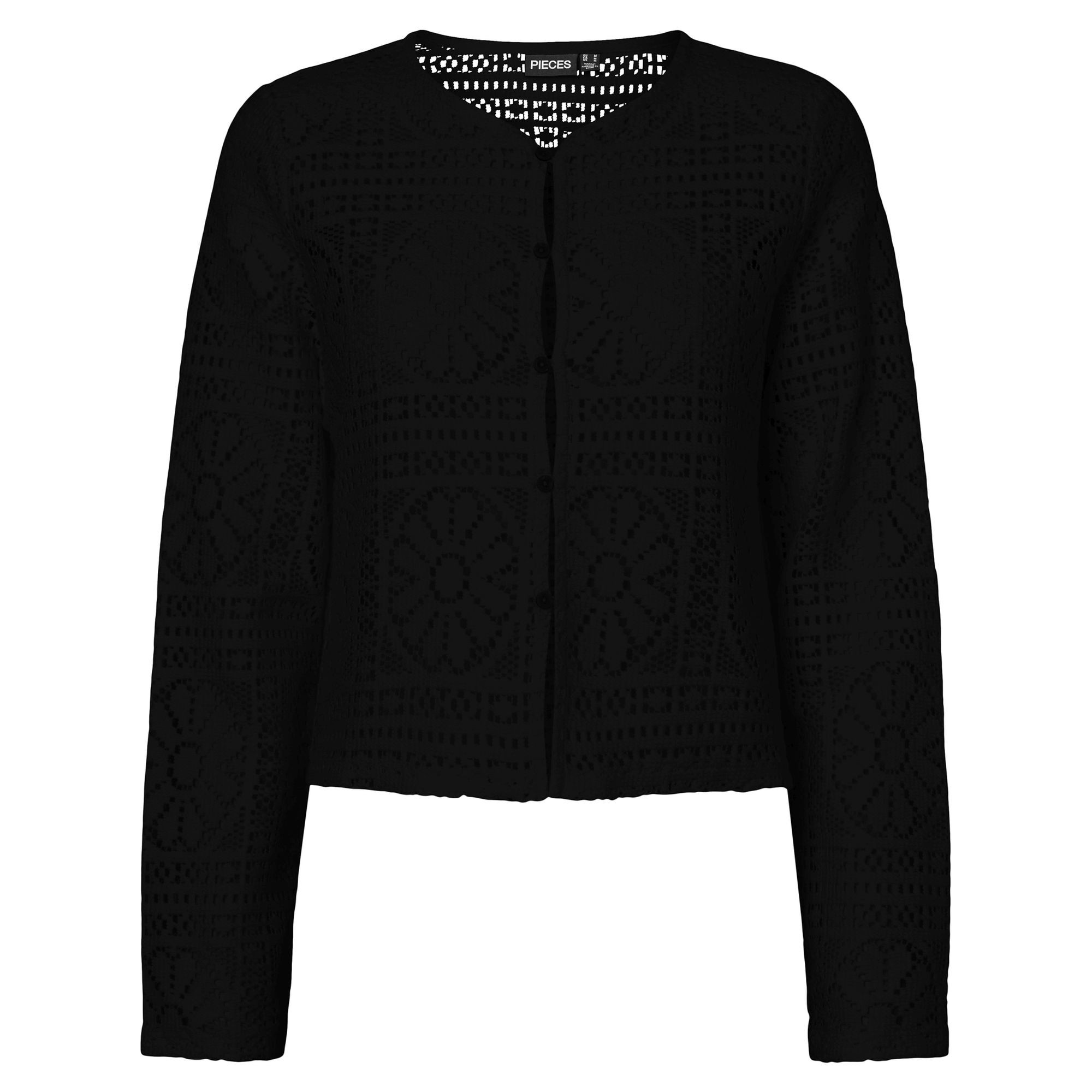 PIECES Kardiganas moterims, Juoda, Bonnie