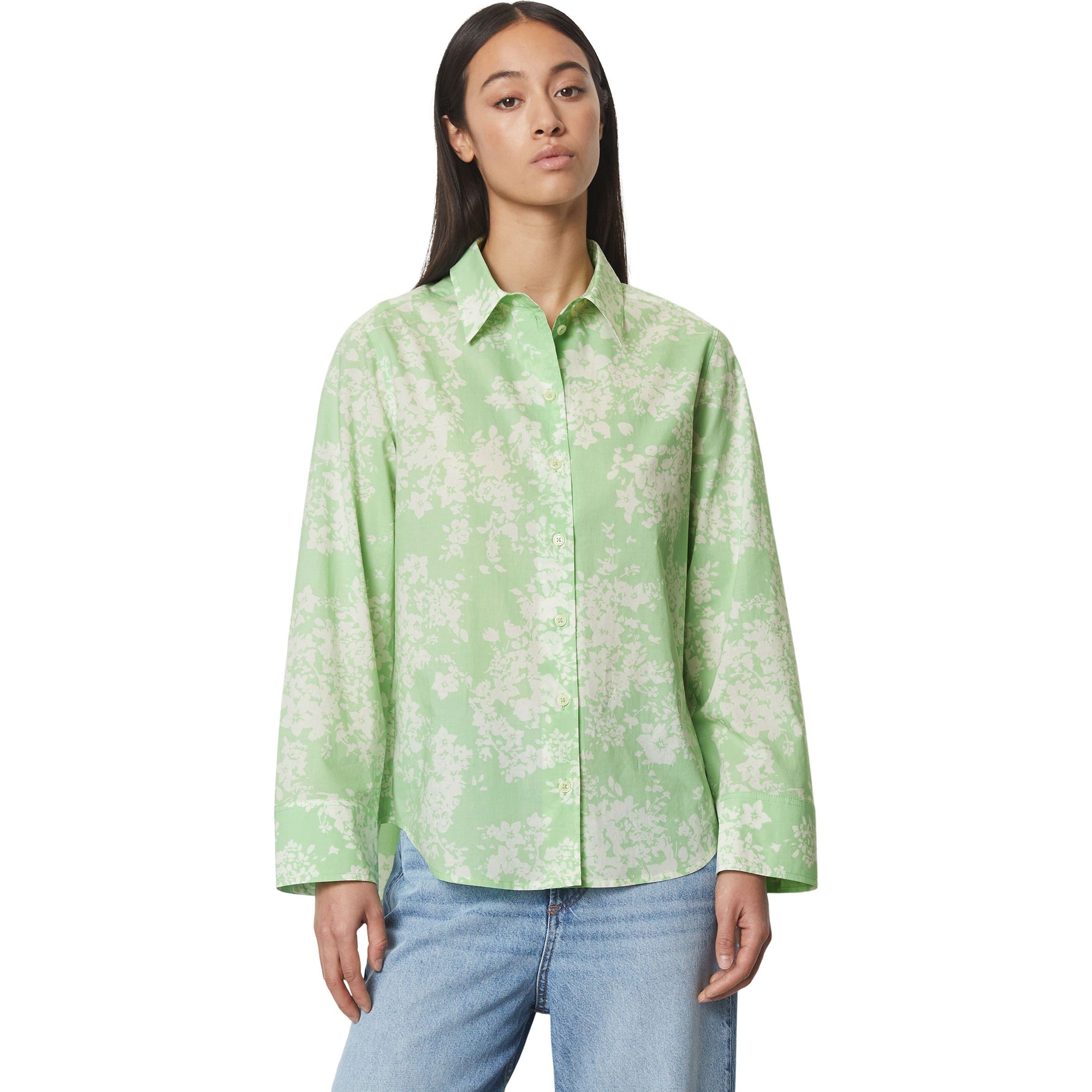 MARC O'POLO Marškiniai ilgomis rankovėmis moterims, Žalia 2