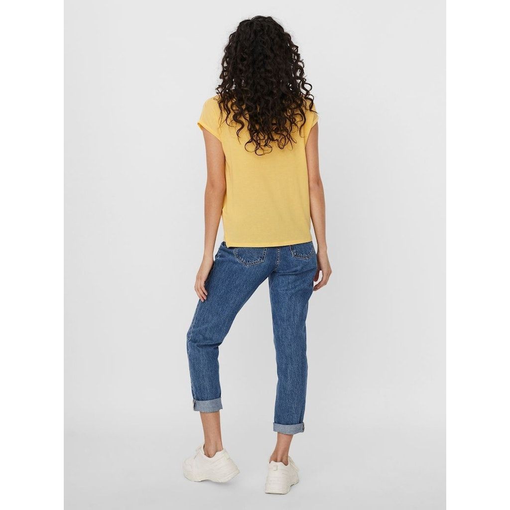 VERO MODA Marškinėliai moterims, Oranžinė, VMAVA SS V-NECK 3