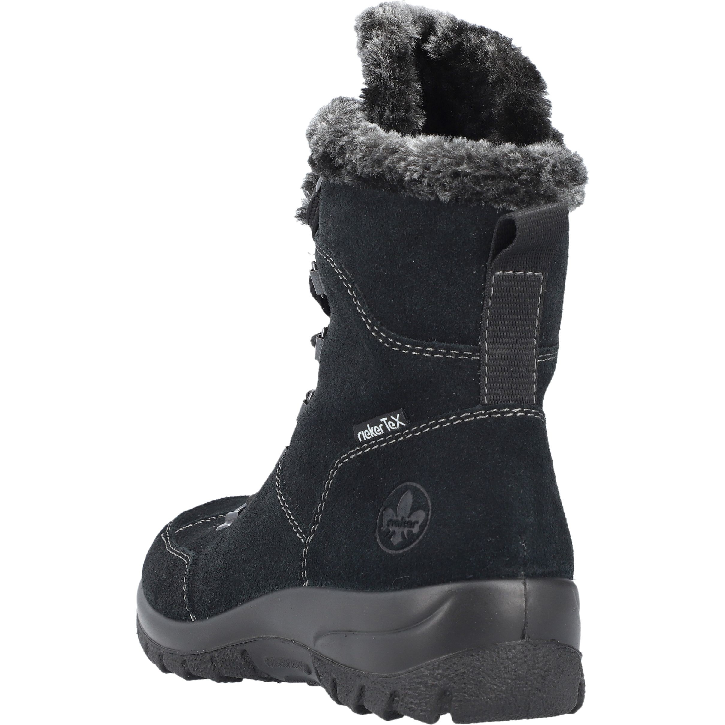 RIEKER Auliniai moterims, Juoda, Ladies mid height boots 7