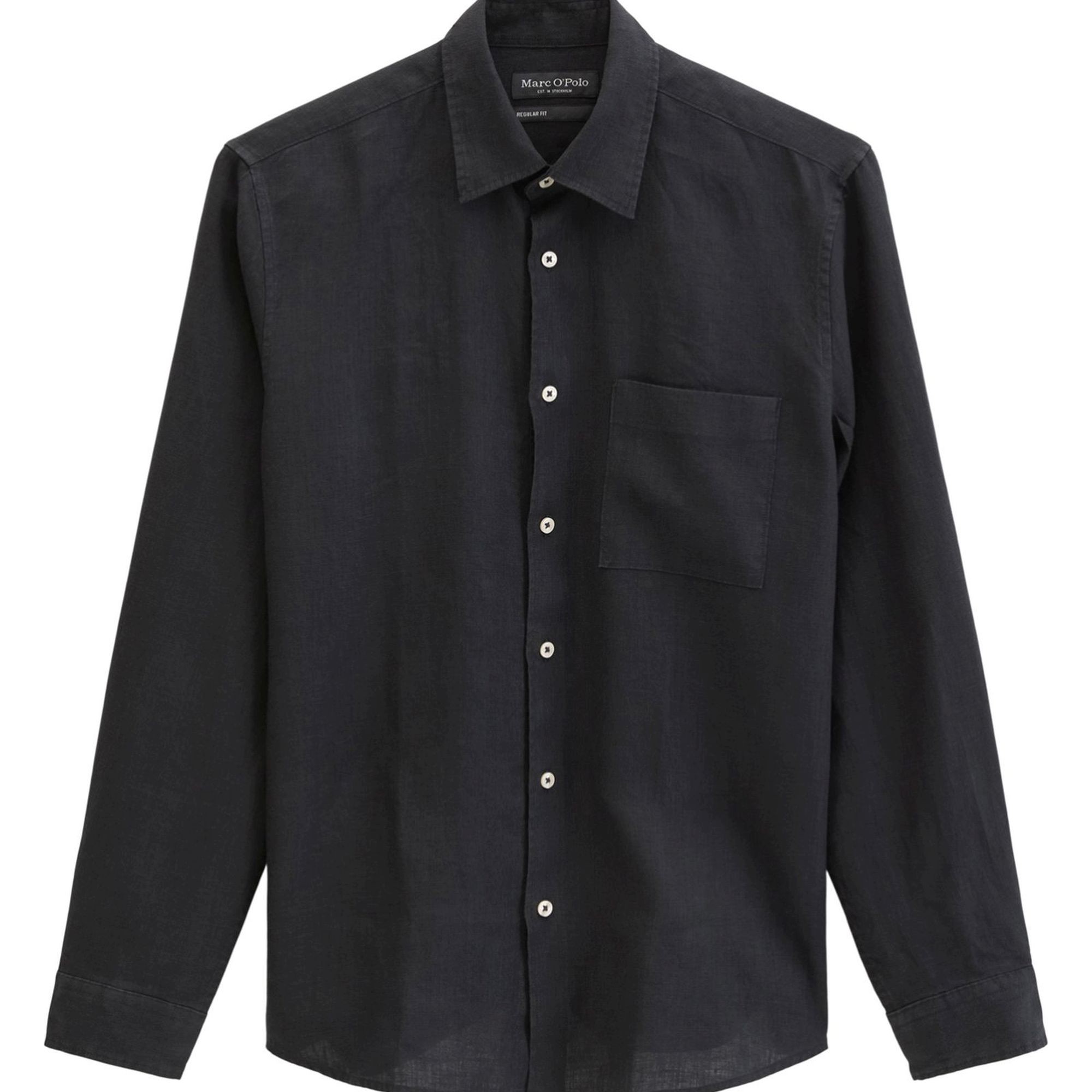 MARC O'POLO Marškiniai ilgomis rankovėmis vyrams, Juoda, 5000012796 Shirts lon