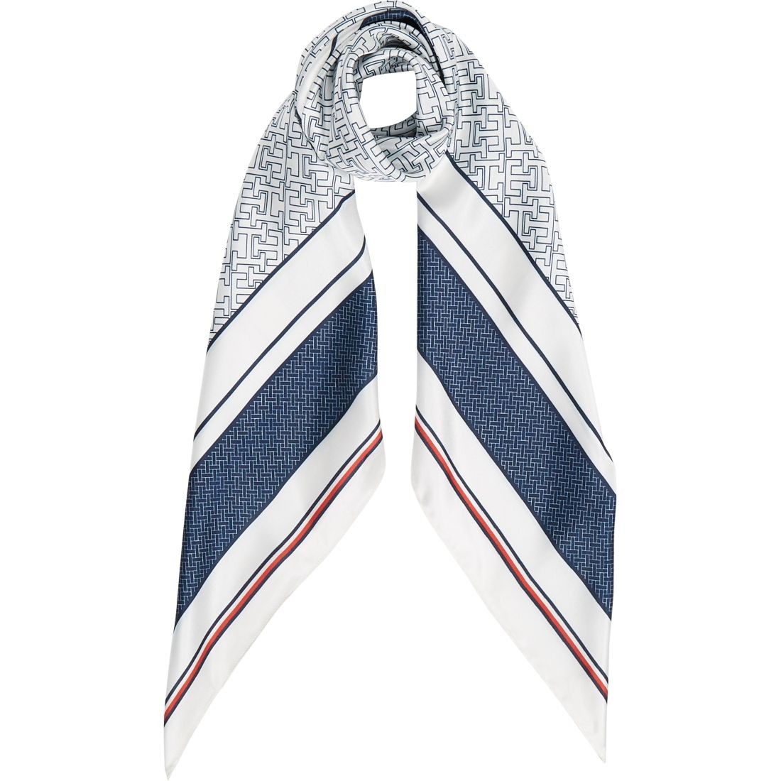 TOMMY HILFIGER Šalikas moterims, Mėlyna, Coast outline scarf 3