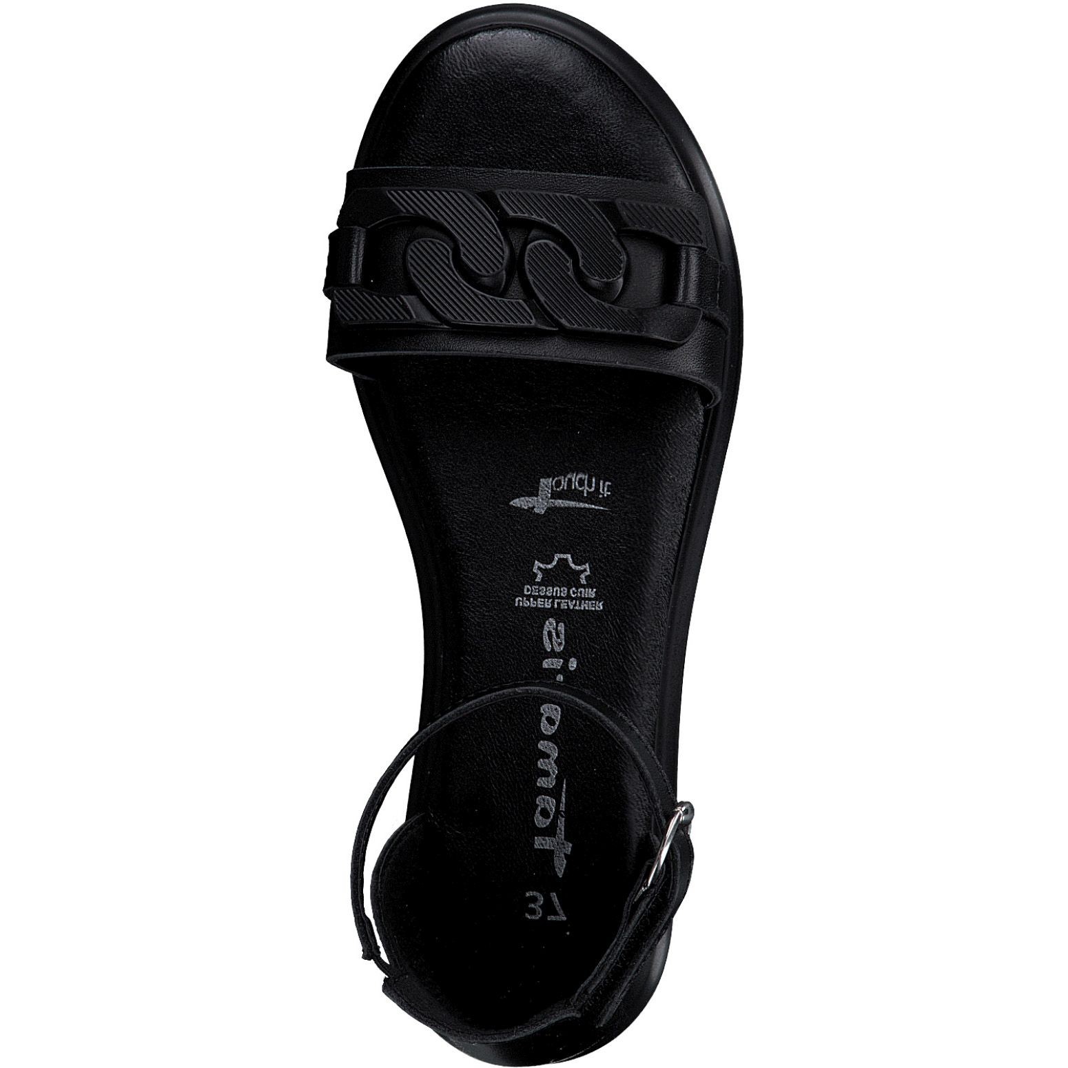 TAMARIS Basutės moterims, Juoda, SANDALS 5