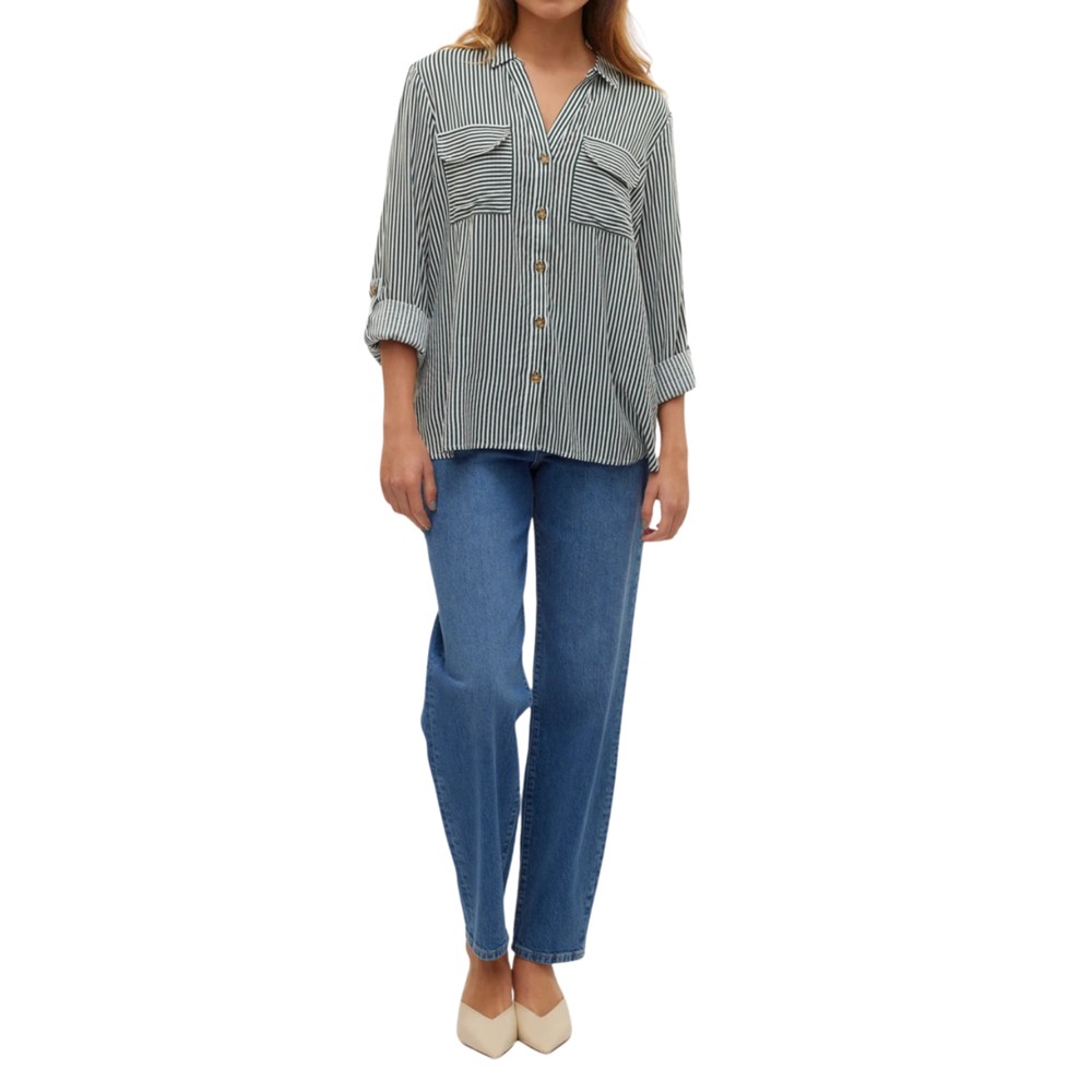 VERO MODA Marškiniai moterims, Balta, Bumpy shirt 3