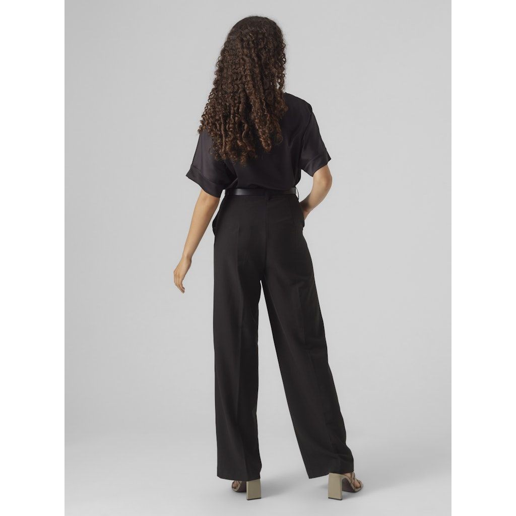 VERO MODA Palaidinės moterims, Juoda, VMMERLE 2/4 O-NECK T 2