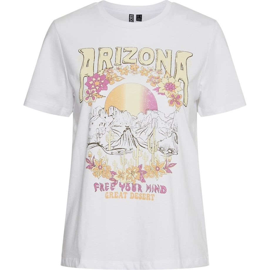 PIECES Marškinėliai moterims, Balta, Pcalice t-shirts 1