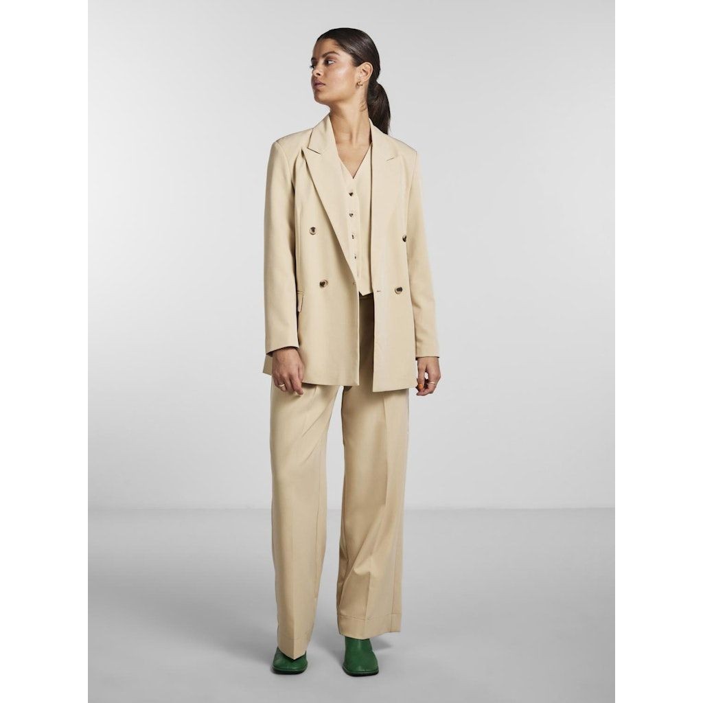 PIECES Švarkas moterims, Smėlio, PCKYZA OVERSIZED BLAZ 2