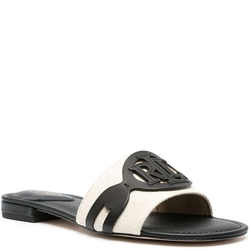 LAUREN RALPH LAUREN Šlepetės moterims, Kūno, Alegra canvas slide sandals 1