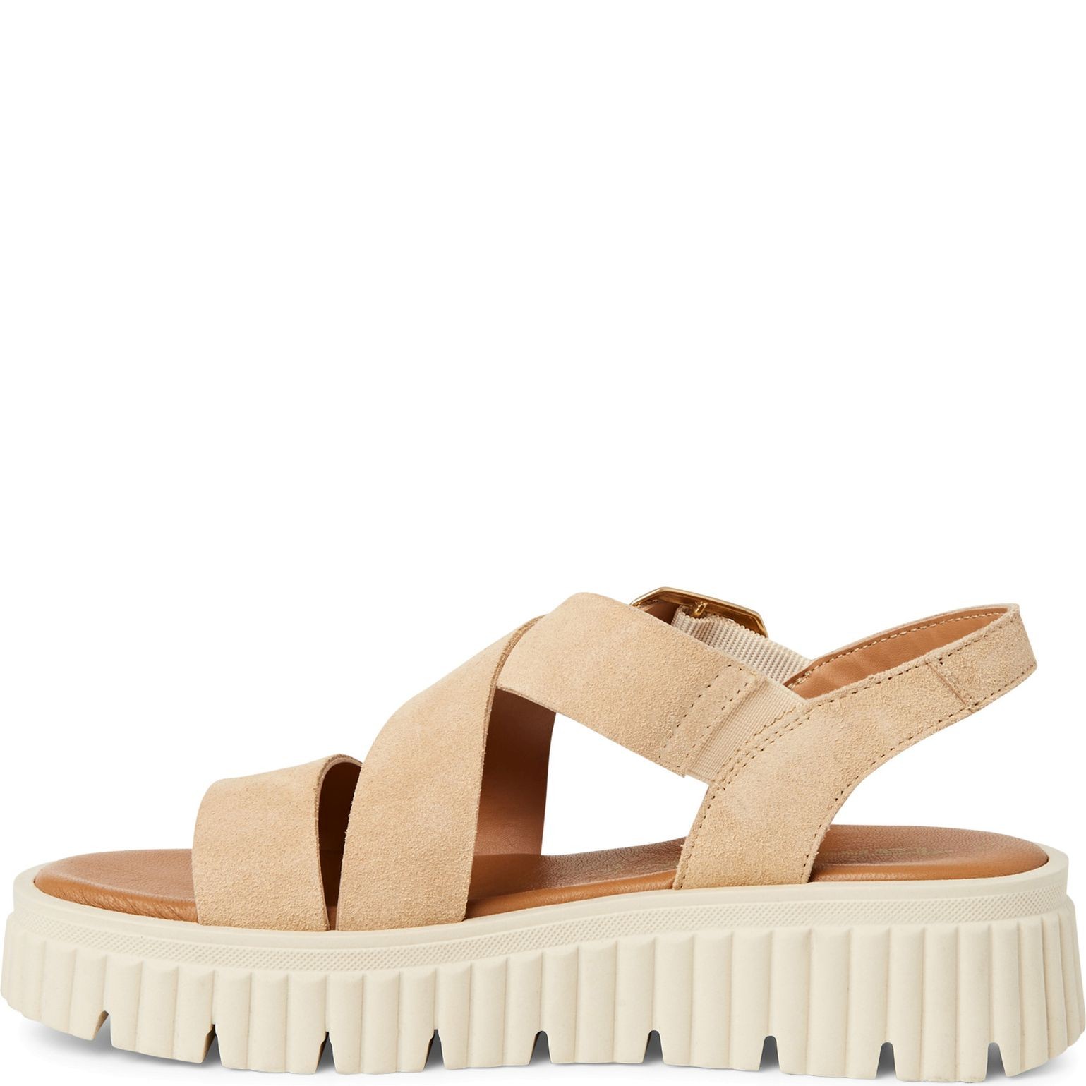TAMARIS Basutės moterims, Smėlio, Wedge/plat sandals 2