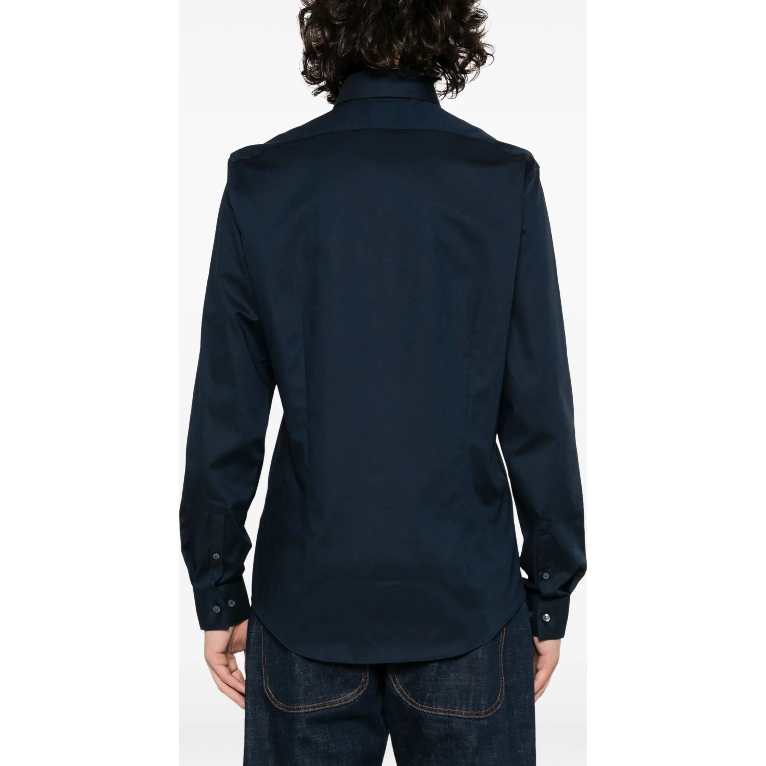 CALVIN KLEIN Marškiniai ilgomis rankovėmis vyrams, Mėlyna, L/s shirt 3