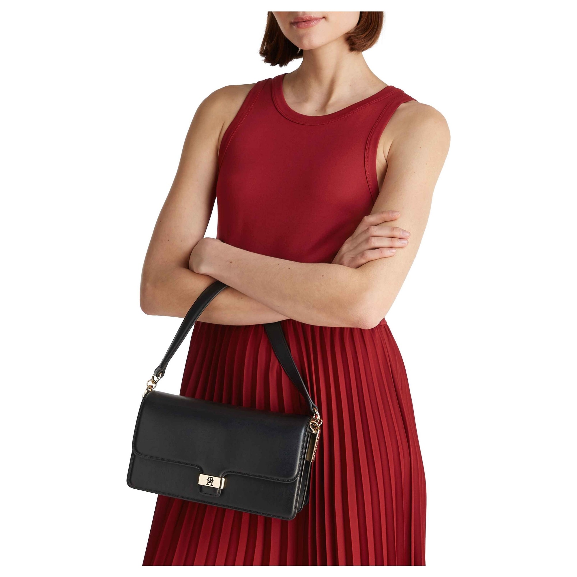 TOMMY HILFIGER Rankinė per petį moterims, Juoda, TH heritage conv crossover 5