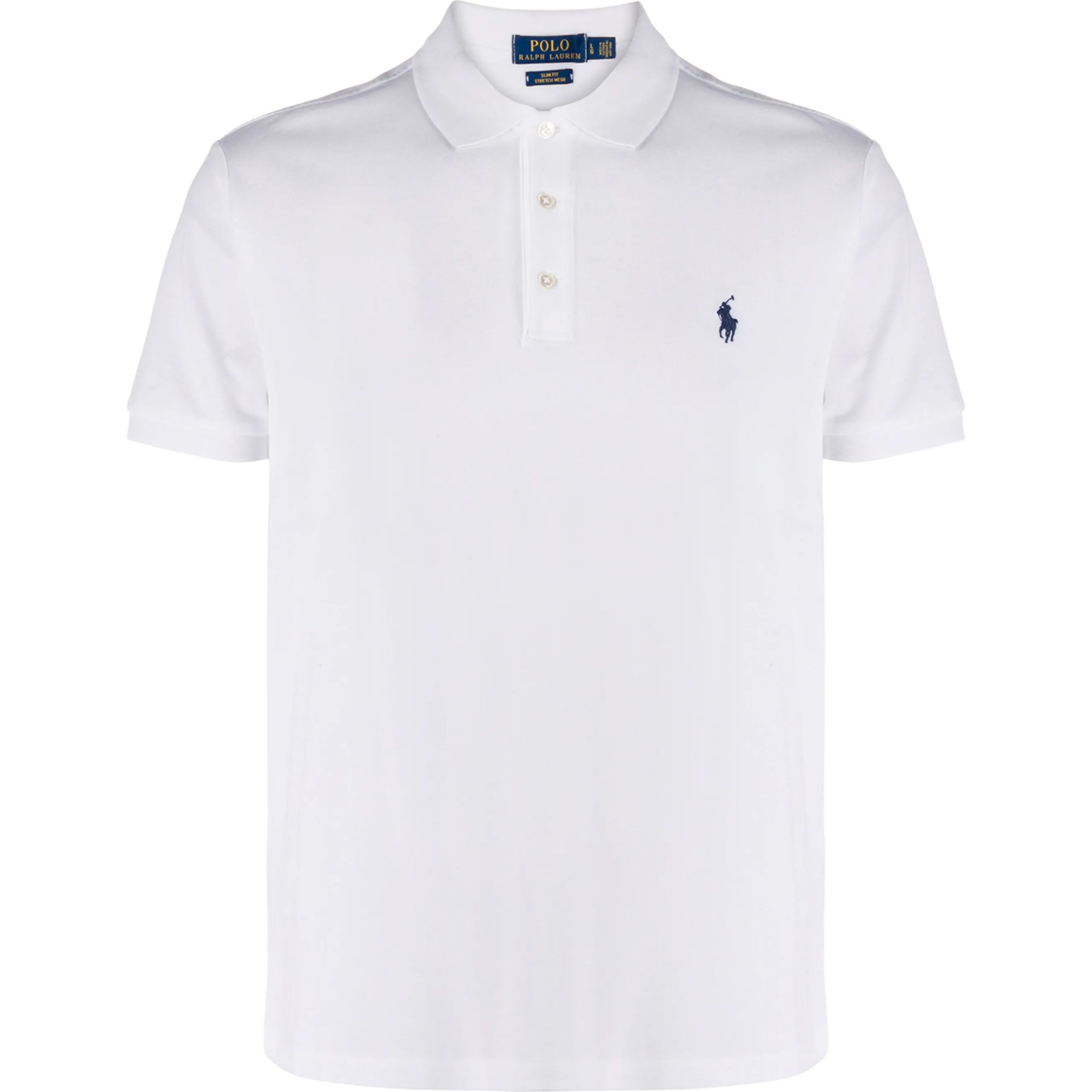 POLO RALPH LAUREN Polo marškiniai trumpos rank. vyrams, Balta, Slim fit stretch mesh polo 4