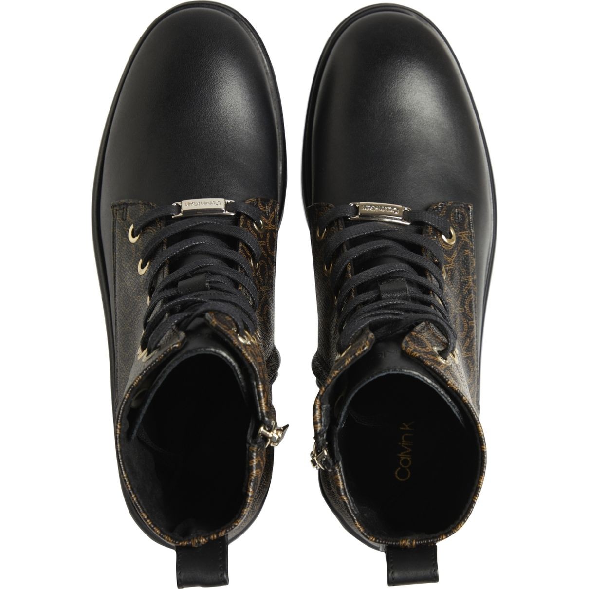 CALVIN KLEIN Aulinukai moterims, Juoda, CLEAT BIKER BOOT - MIX 4