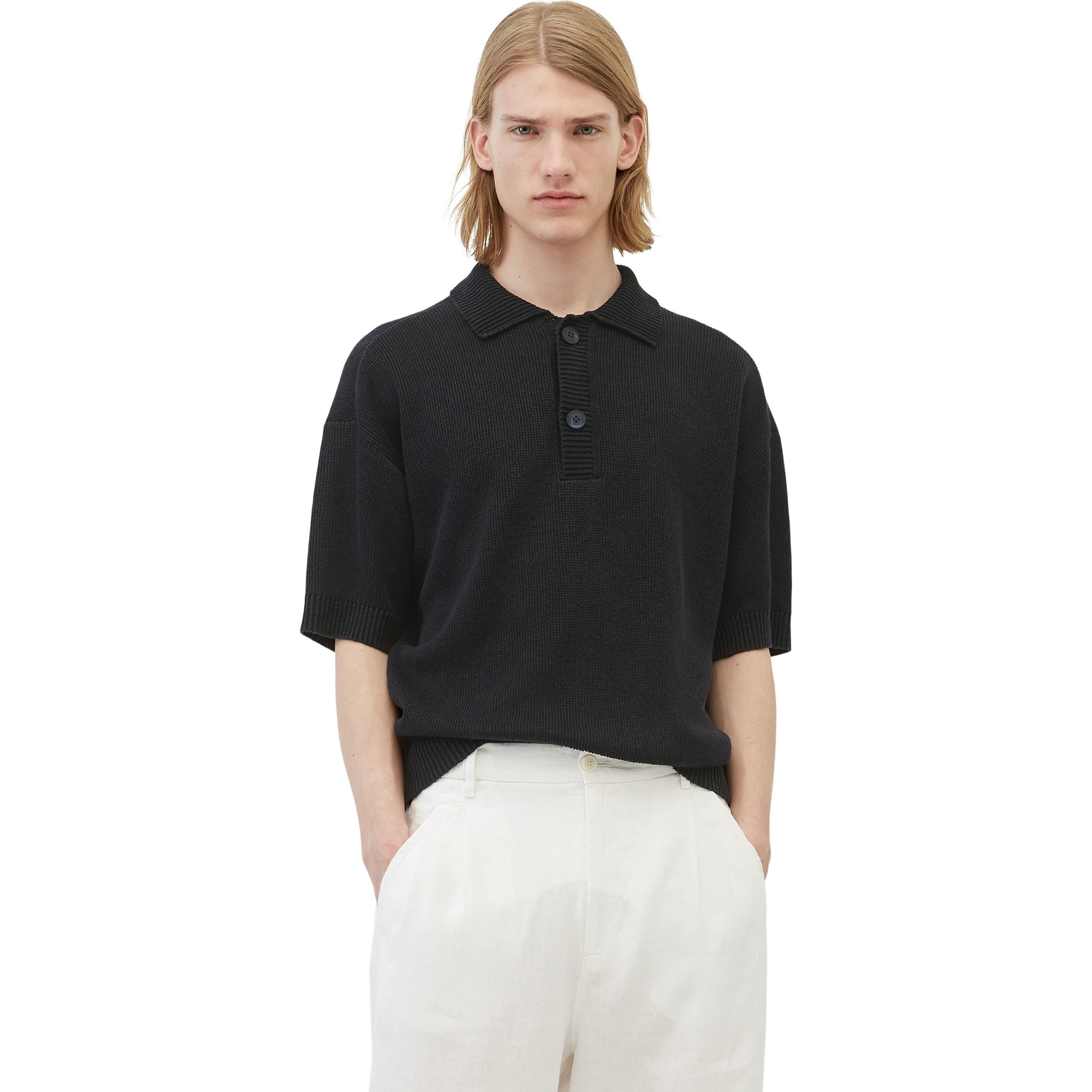 MARC O'POLO Marškiniai vyrams, Mėlyna, Polo SS knite 2