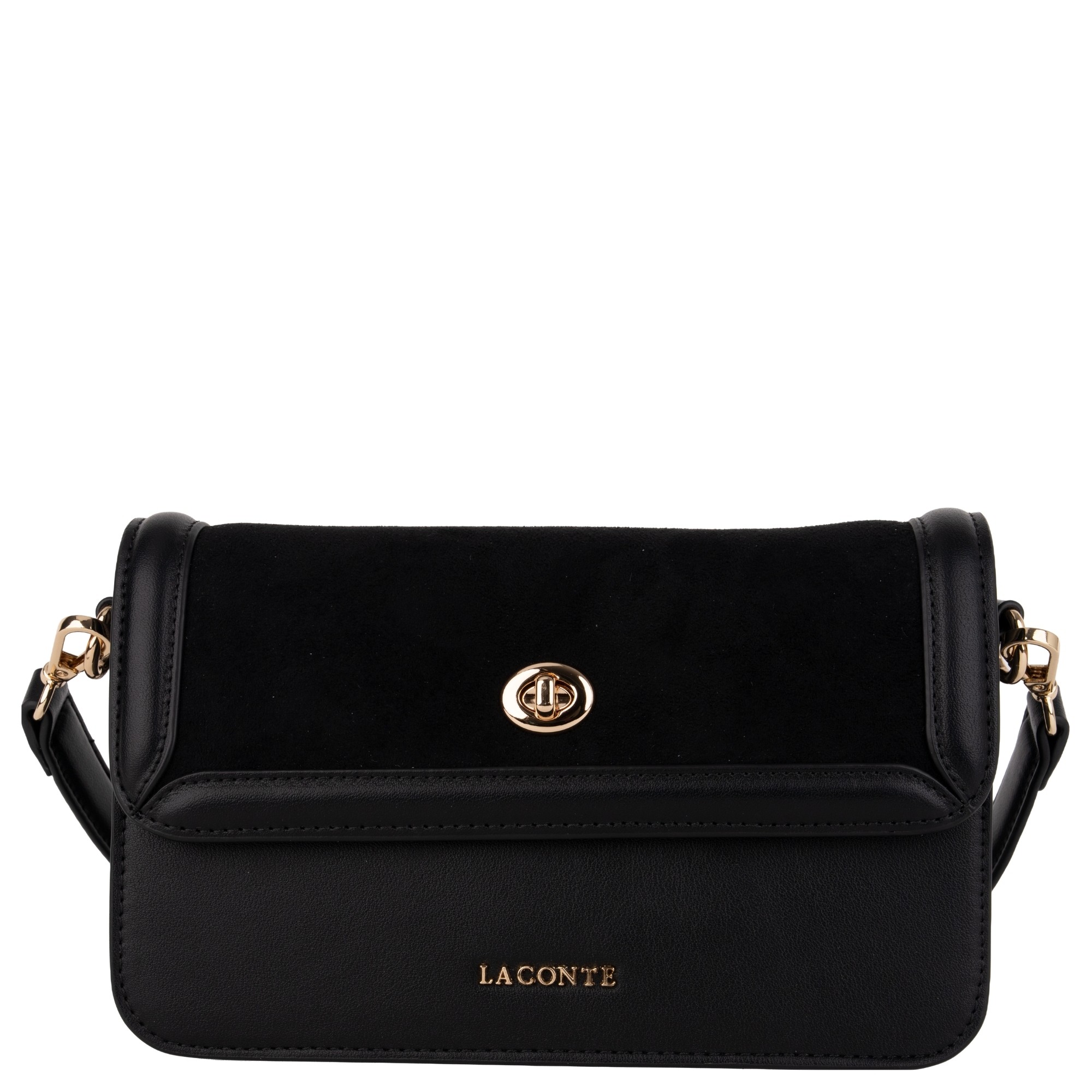 LA CONTE Rankinė per petį moterims, Juoda, Crossbody 1