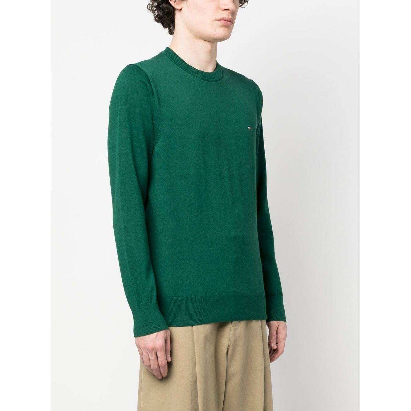 TOMMY HILFIGER Megztinis vyrams, Žalia, 1985 crew neck sweater 3