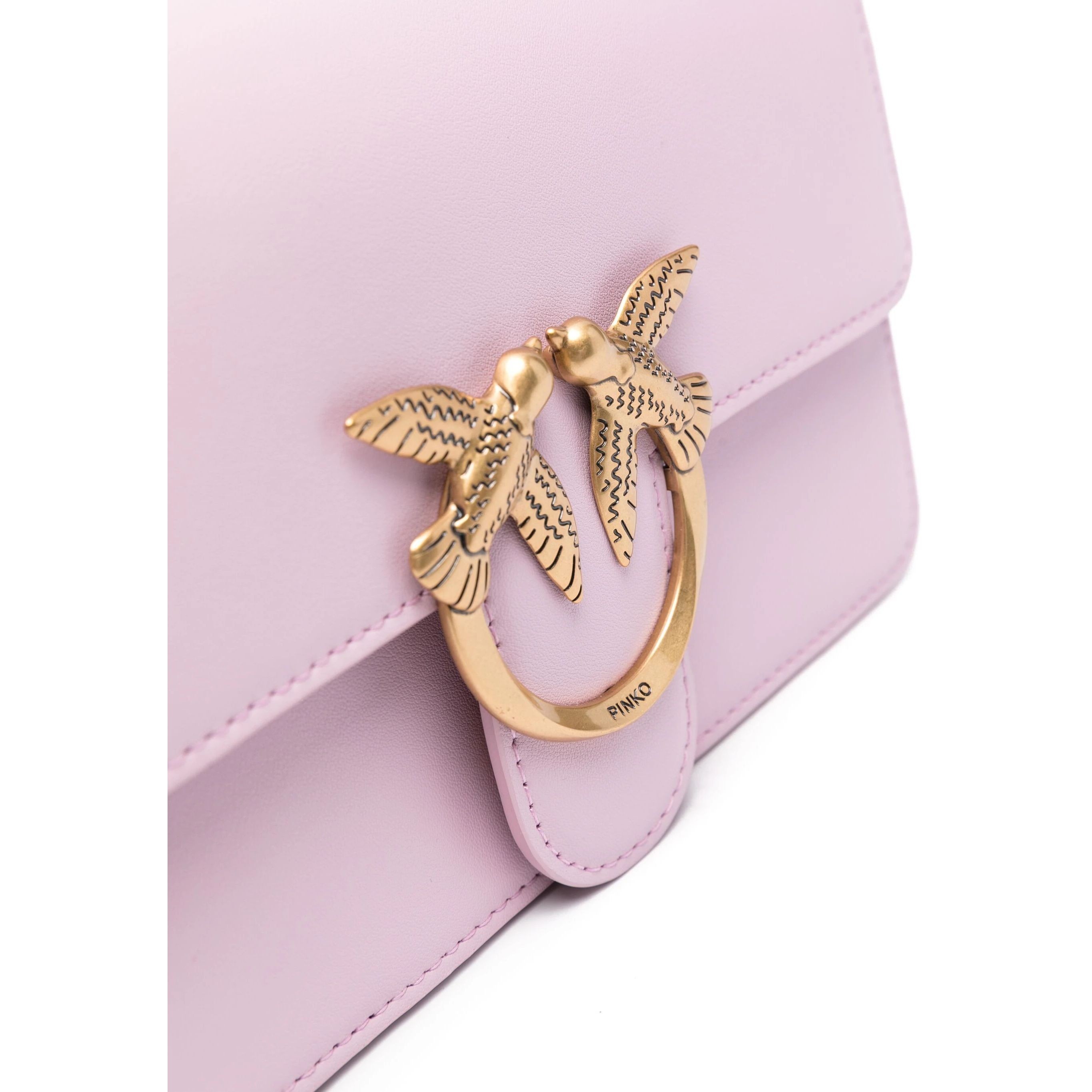 PINKO Rankinė per petį moterims, Rožinė, Love one mini crossbody bag 3