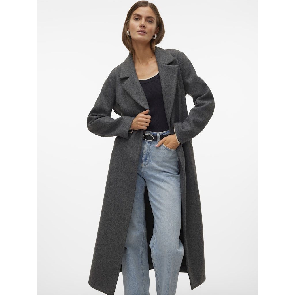 VERO MODA Paltas moterims, Pilka, Fortuneaya xtra long coat 5
