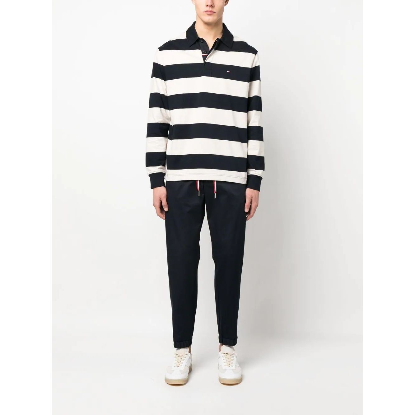 TOMMY HILFIGER Polo marškiniai ilgos rank. vyrams, Mėlyna, New prep stripe rugby polo 2