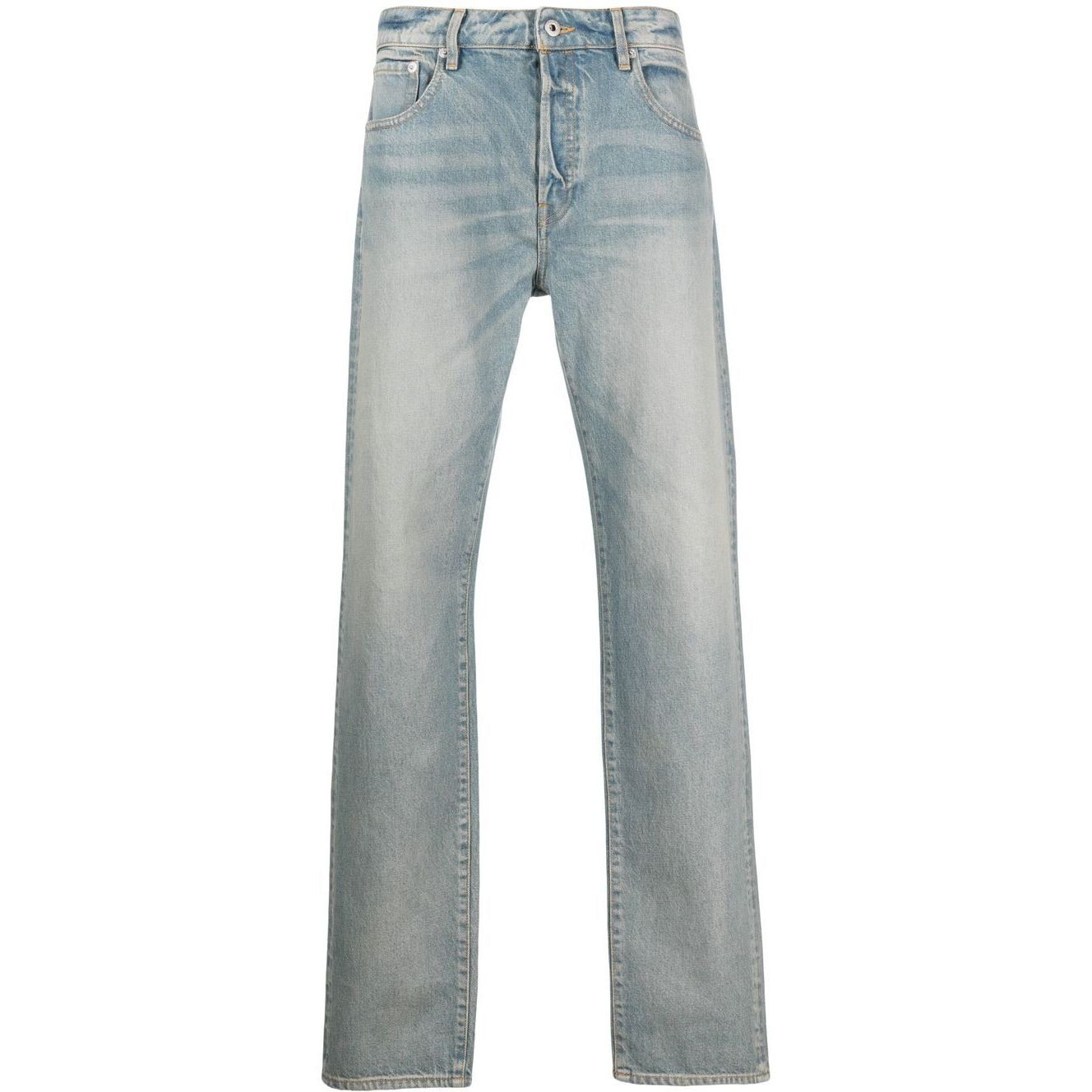 KENZO Aptempti džinsai vyrams, Mėlyna, Dirty bara slim jeans