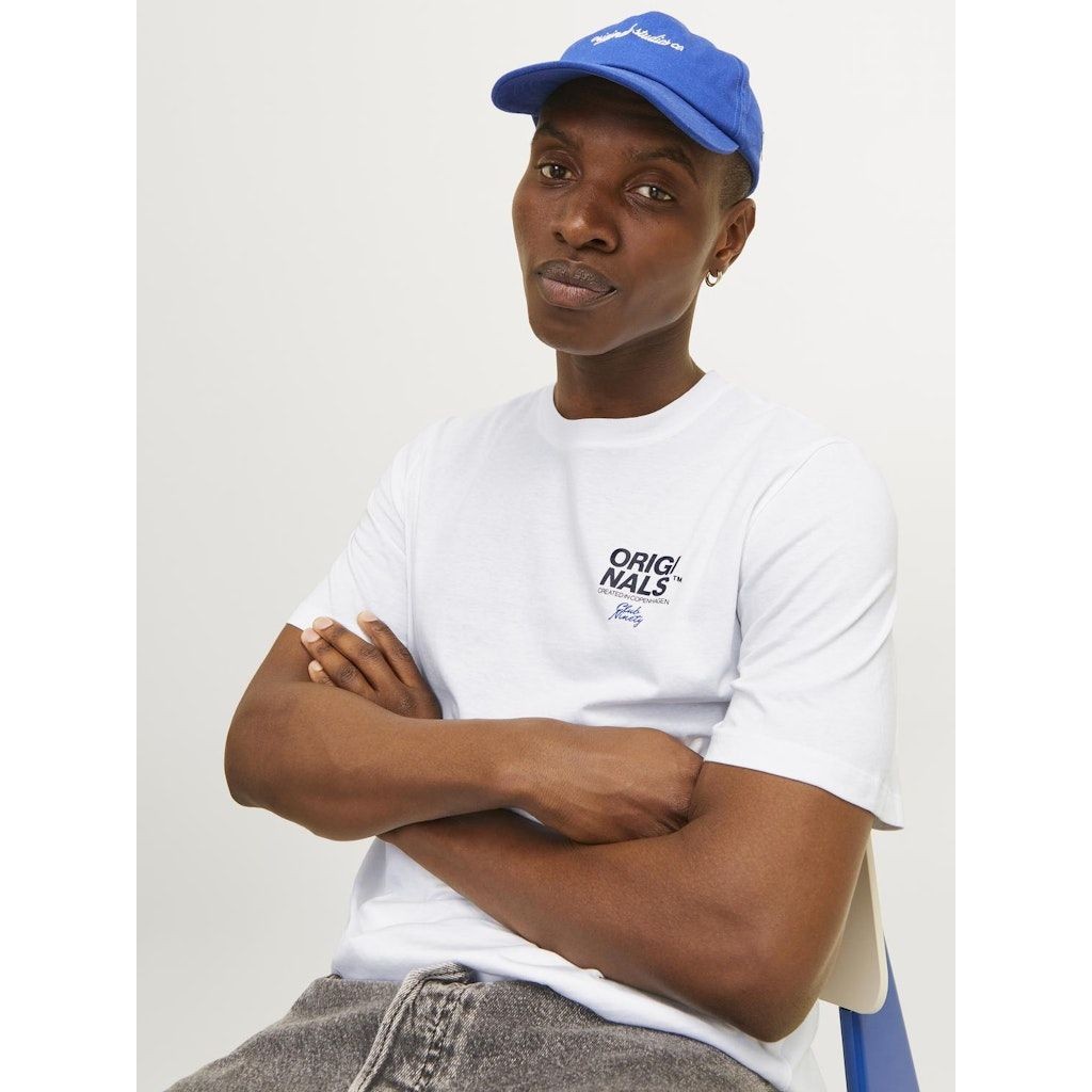 JACK & JONES Marškinėliai vyrams, Balta, JORSTAR TEE SS CREW 5