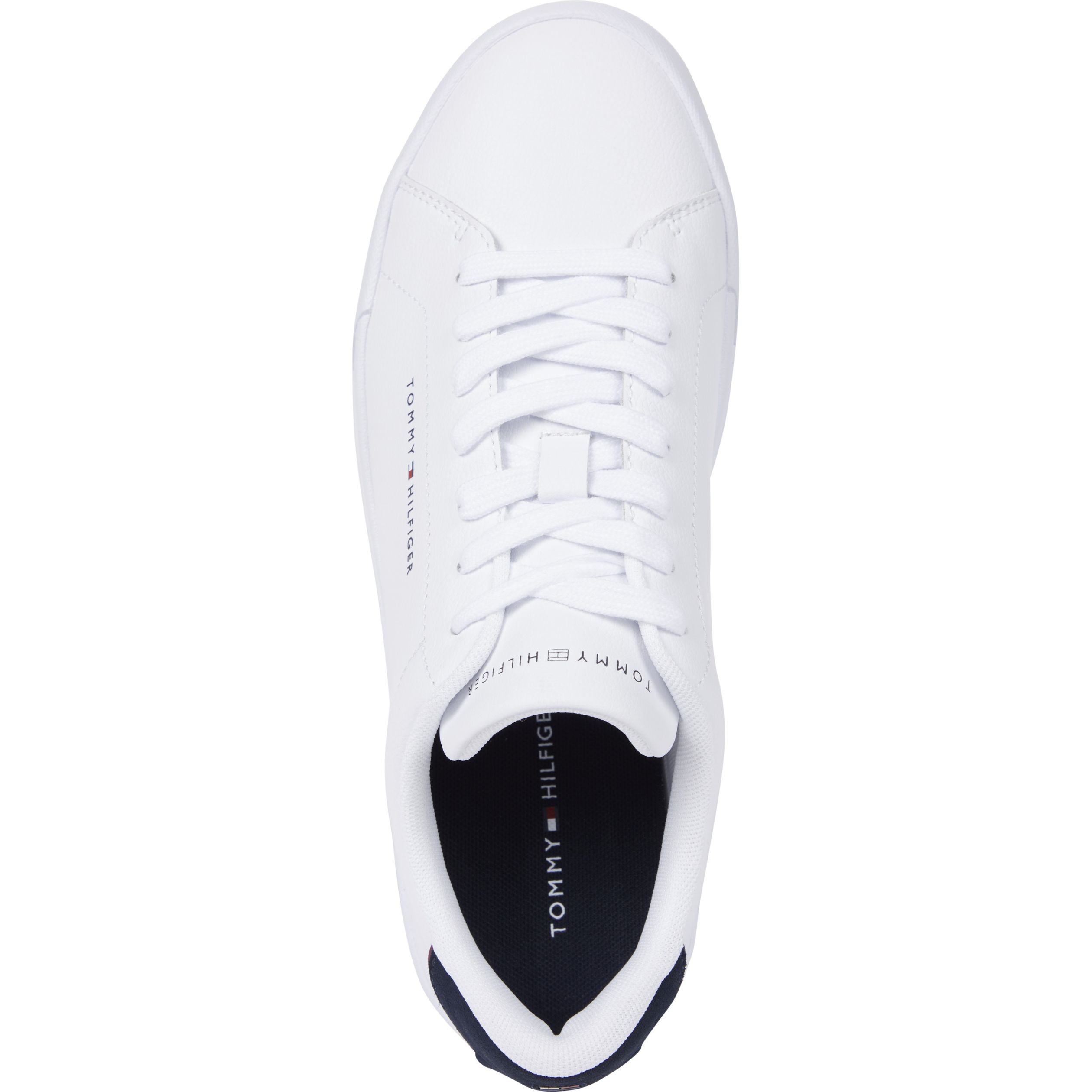 TOMMY HILFIGER Laisvalaikio bateliai vyrams, Balta, Court detail sneaker 3