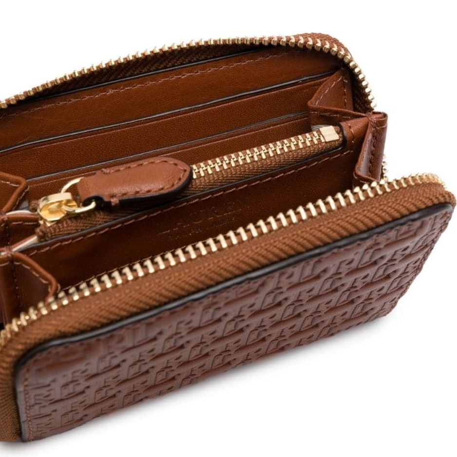 LAUREN RALPH LAUREN Piniginė moterims, Ruda, Zip small wallet 3