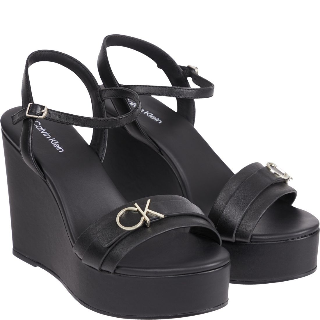 CALVIN KLEIN Basutės moterims, Juoda, Wedge 70hh sandals 1