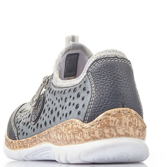 RIEKER Laisvalaikio bateliai moterims, Mėlyna, LEISURE 3