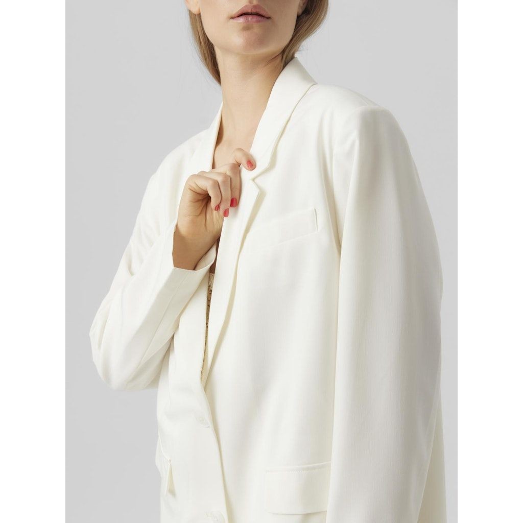 VERO MODA Švarkas moterims, Balta, VMTIKKIZELDA LS OVERS 4