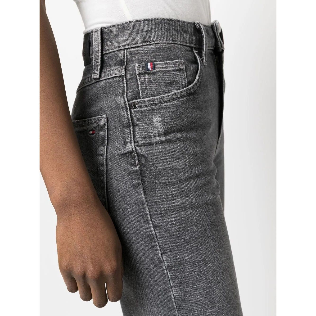 TOMMY HILFIGER Tiesūs džinsai -moterims, Pilka, New classic straight jeans 4