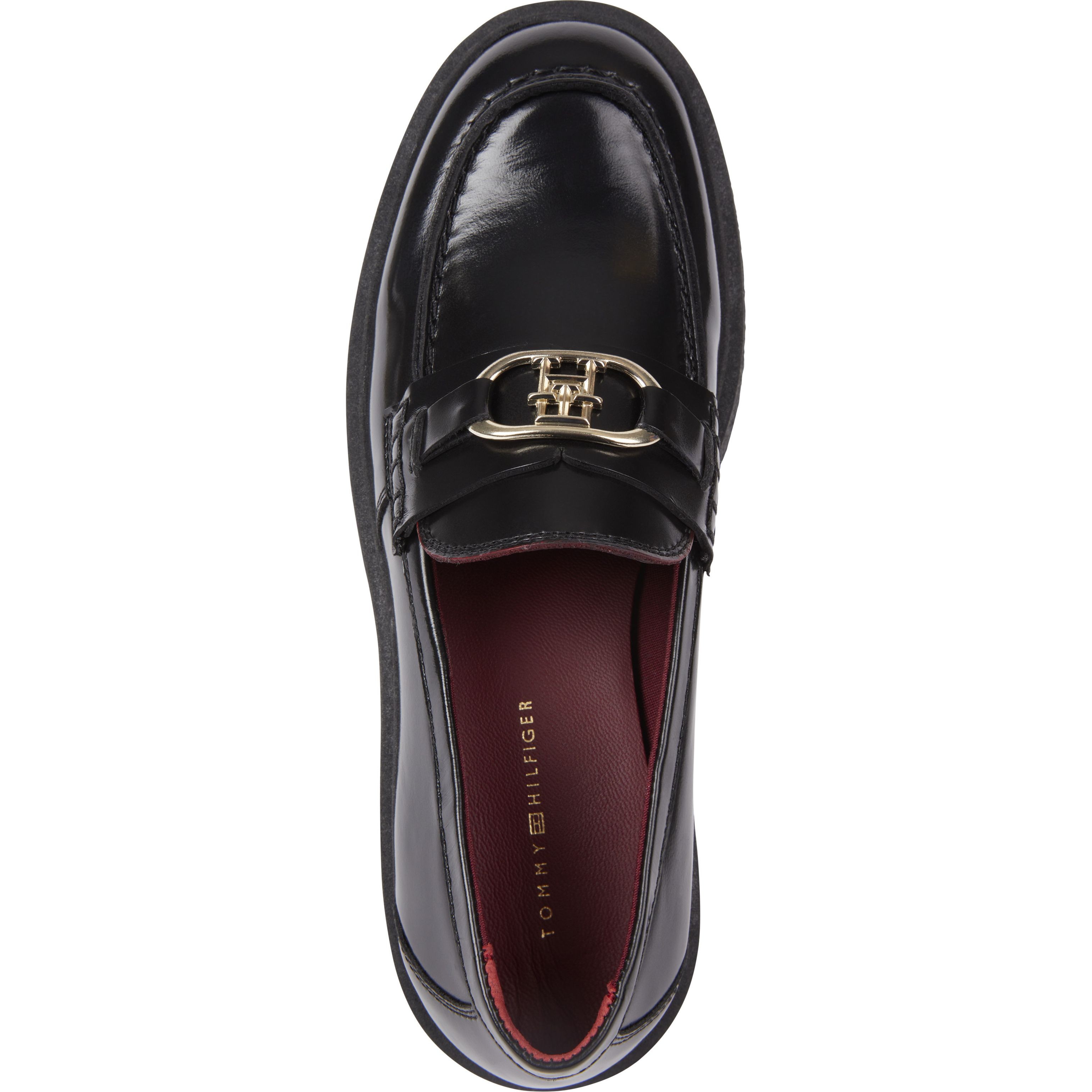 TOMMY HILFIGER Loaferiai moterims, Juoda, Hardware loafer 3