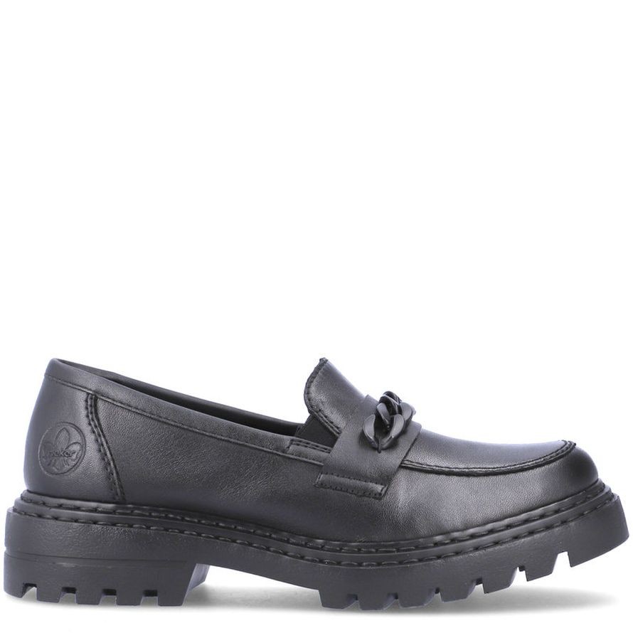 RIEKER Loaferiai moterims, Juoda, LOAFERS 3