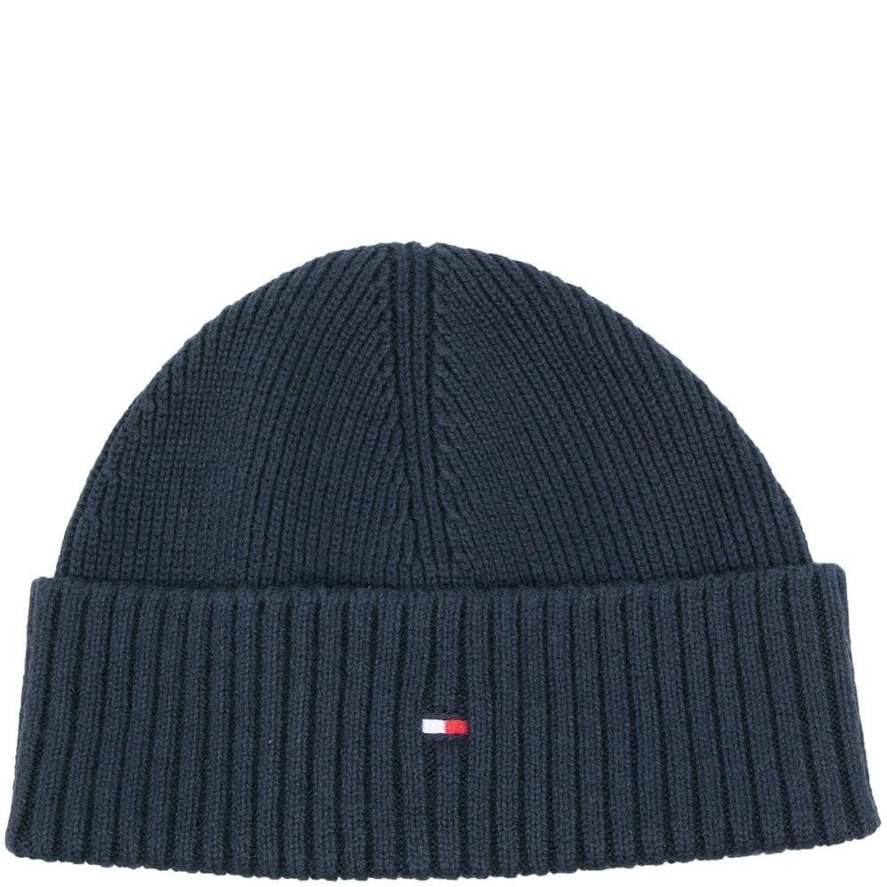 TOMMY HILFIGER Kepurė vyrams, Mėlyna, TH FLAG SHORT BEANIE 1
