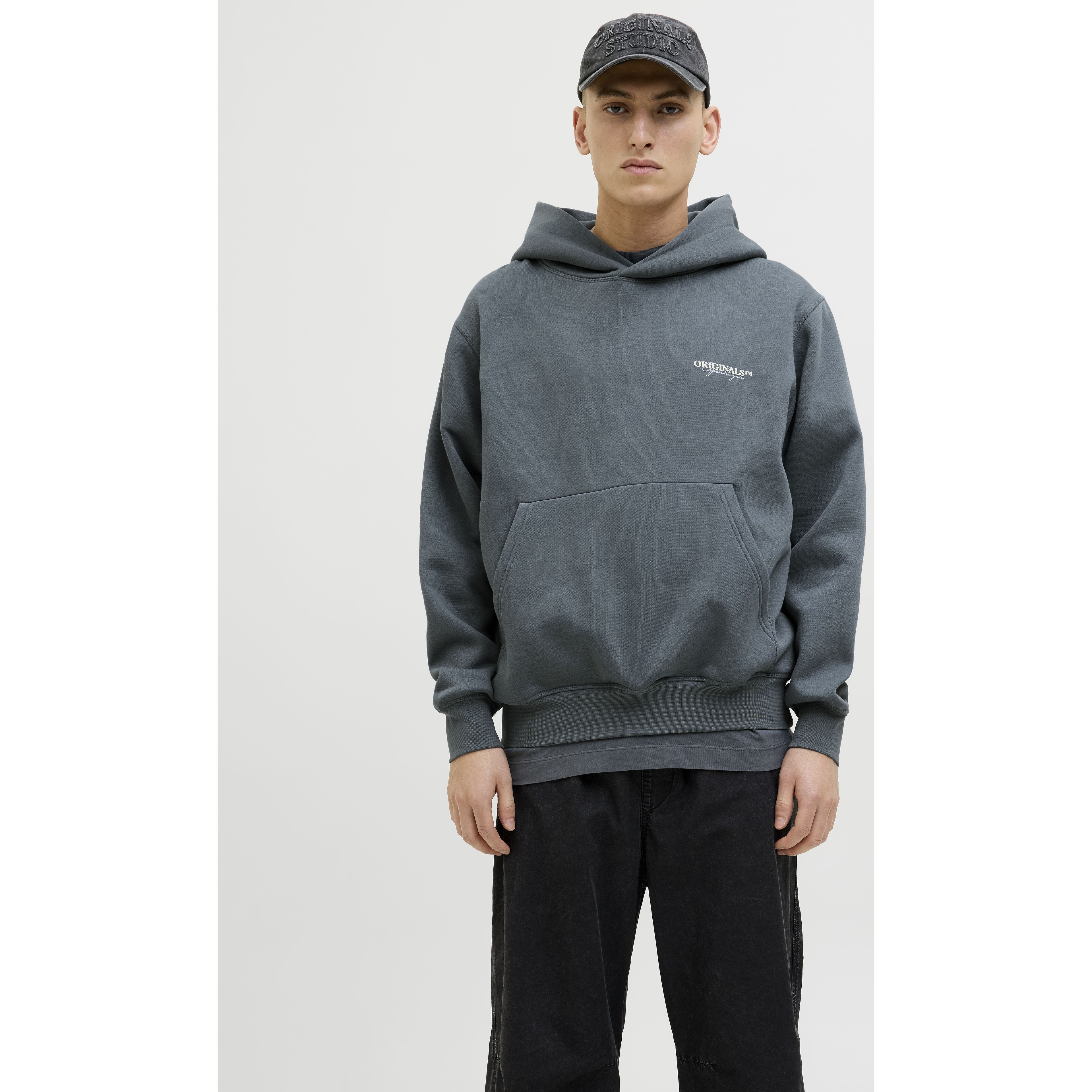 JACK & JONES Džemperis vyrams, Žalia, Islington back sweat hood 3