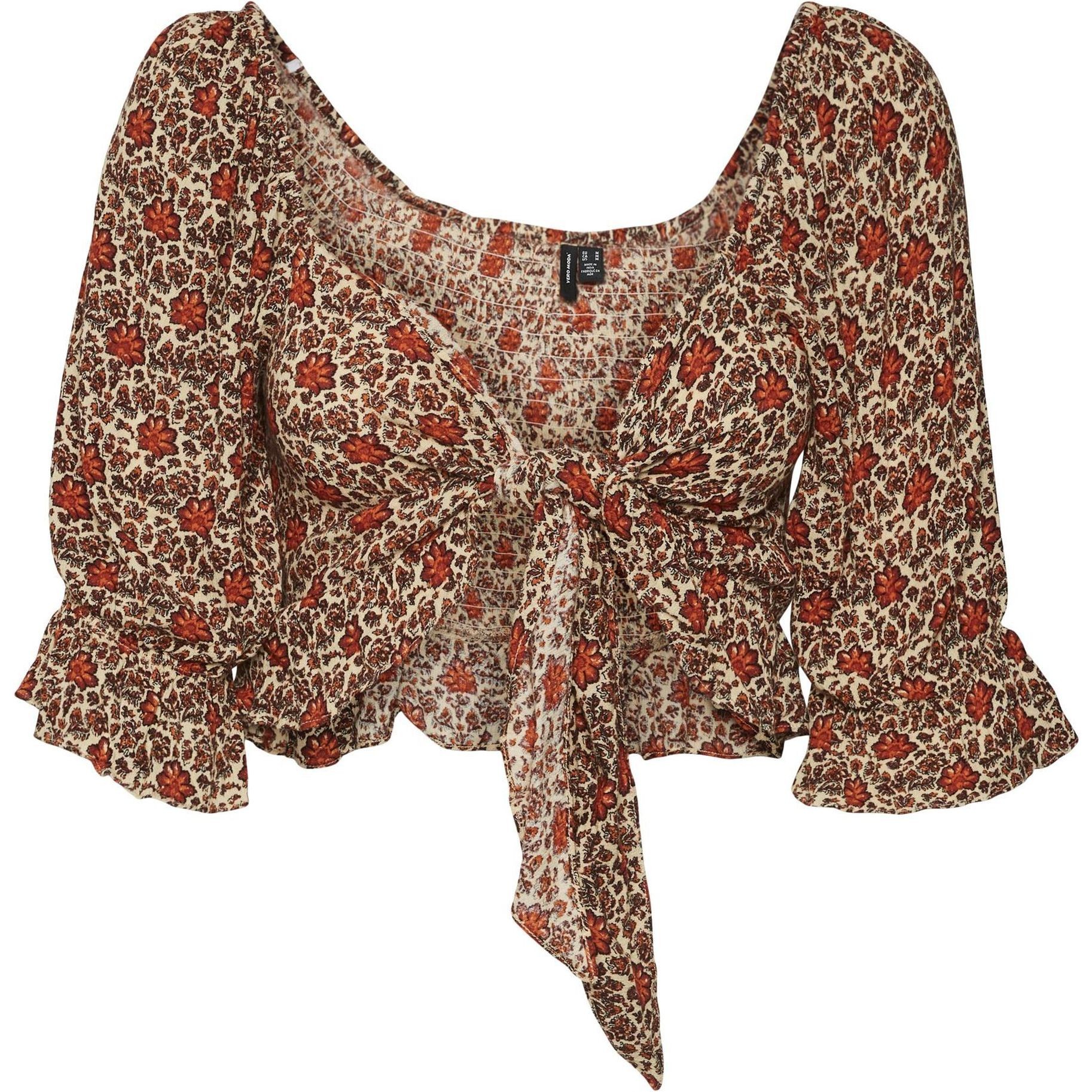 VERO MODA Palaidinės moterims, Raudona, VMBANI 2/4 CROP TOP E 1