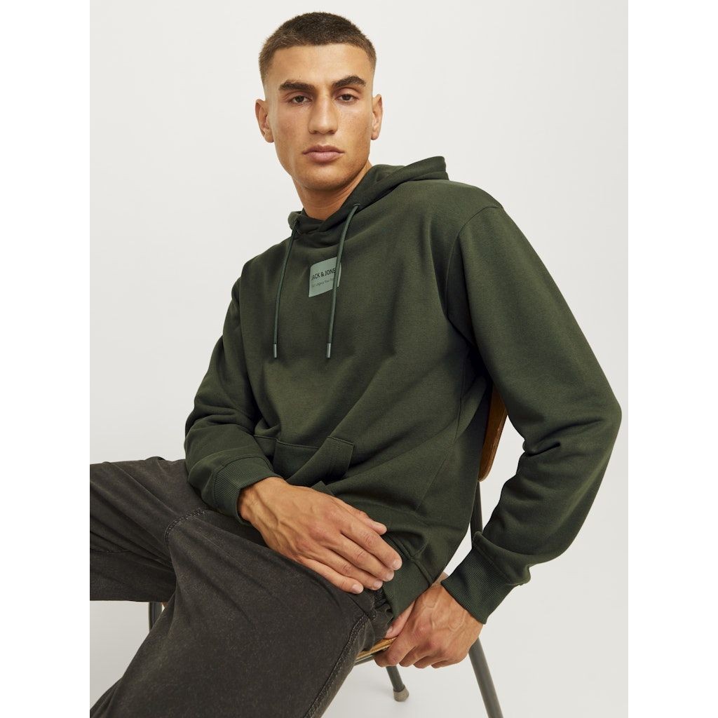 JACK & JONES Džemperis vyrams, Chaki, Hak kai sweat hood 4