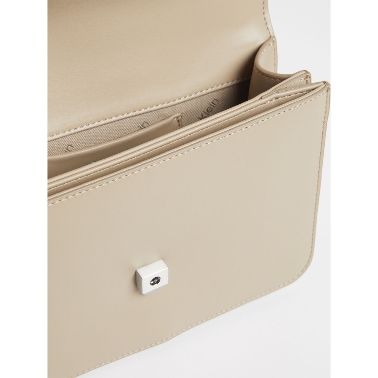 CALVIN KLEIN Rankinė per petį moterims, Smėlio, Bar hardware shoulder bag 3