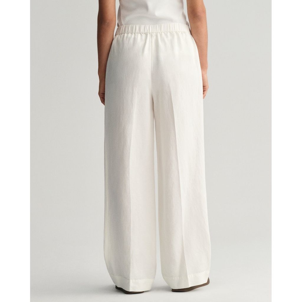 GANT Kelnės moterims, Geltona, REL LINEN BLEND PULL ON PANTS 3