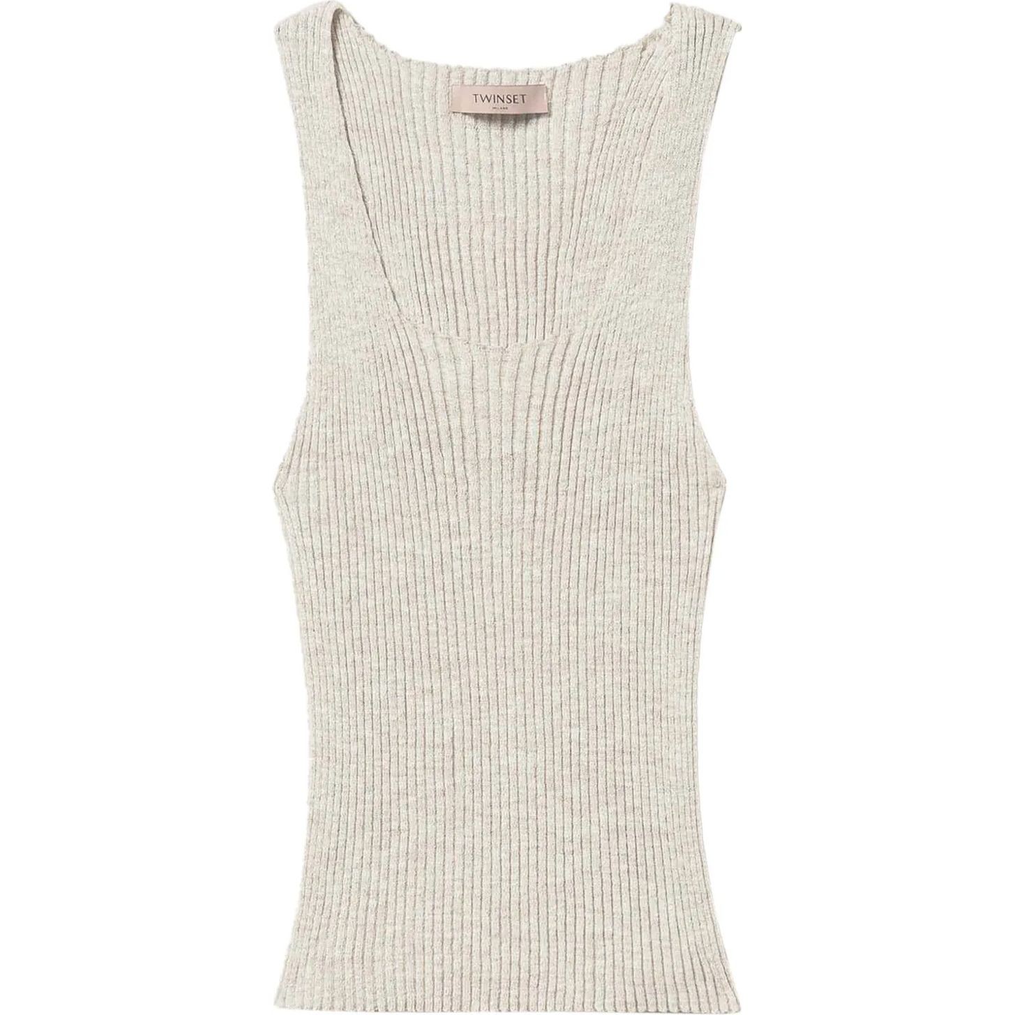 TWINSET Marškiniai be rankovių moterims, Marga, Knitted top