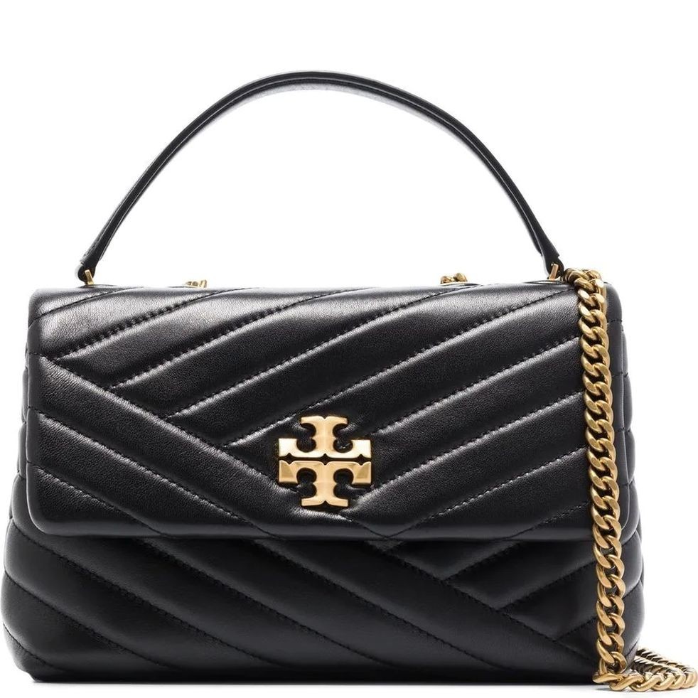 TORY BURCH Rankinė per petį moterims, Juoda, Small kira chevron shoulderbag 1