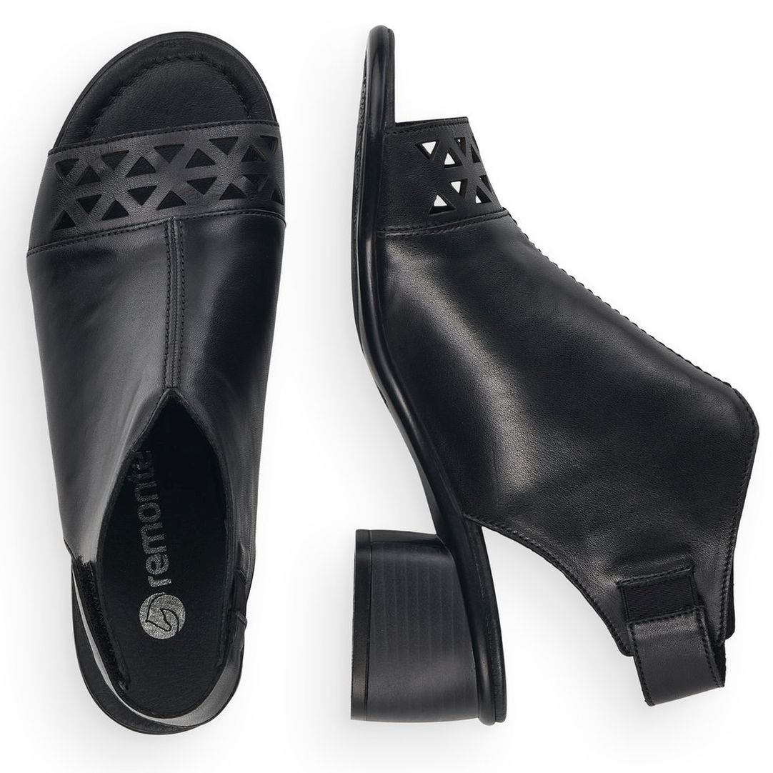 REMONTE Basutės moterims, Juoda, SANDALS 10