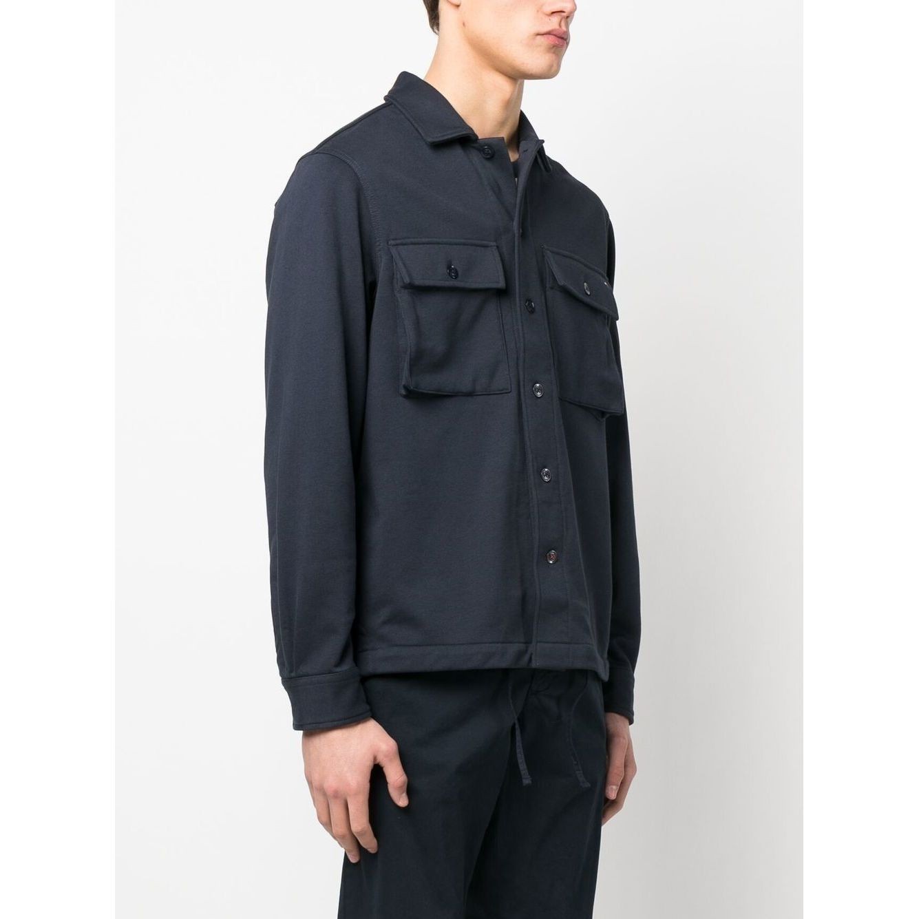 TOMMY HILFIGER Lengva striukė vyrams, Mėlyna, Jersey shirt jacket 3